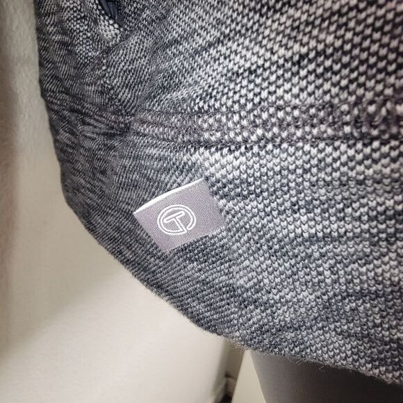 T by Talbots Heathered Gray Full Zip Knit Jacket Medium - Picture 6 of 8